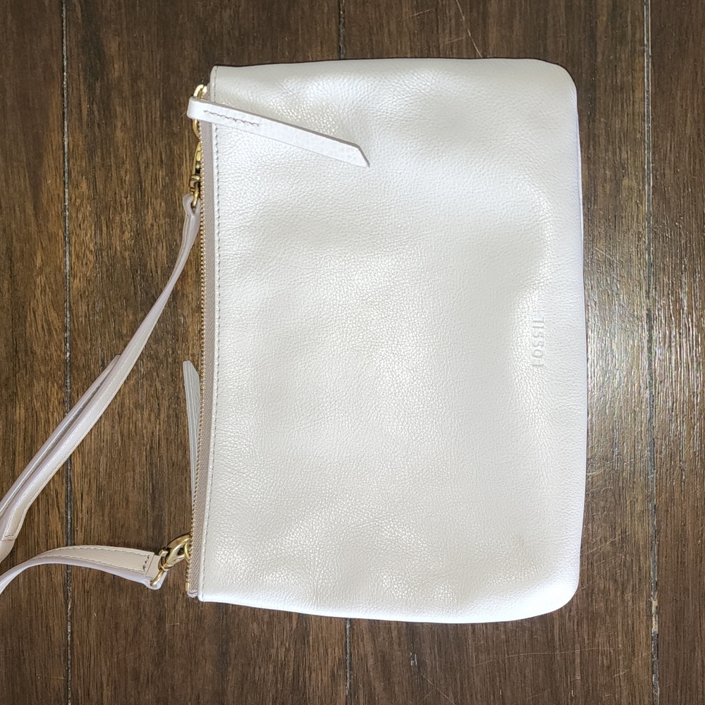 Fossil Triple Compartment Crossbody-Grey